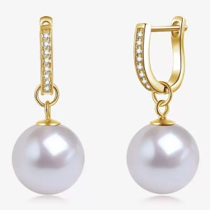 Stainless Steel Shell Pearl Earrings